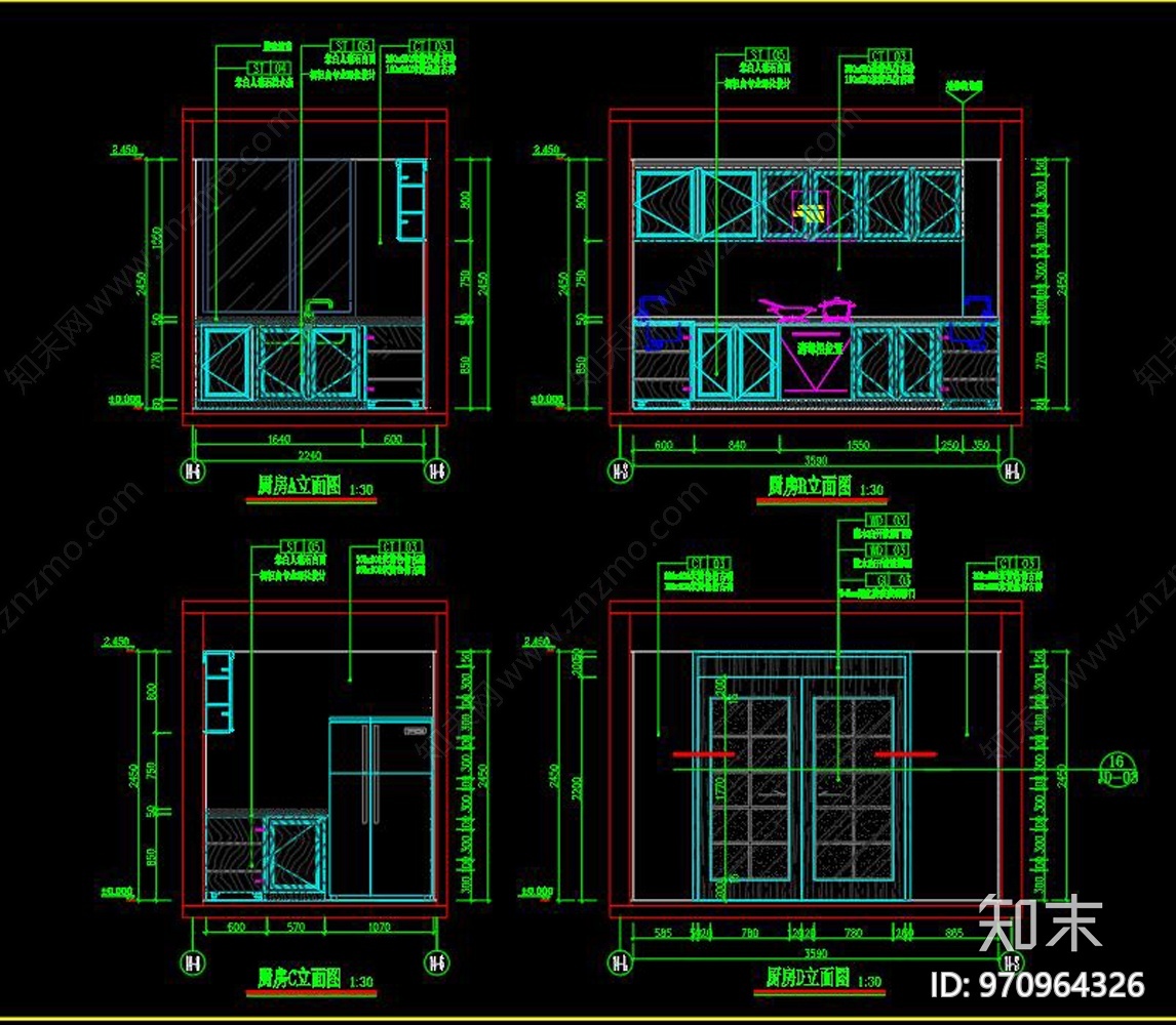 全套美式家装cad施工图下载【ID:970964326】