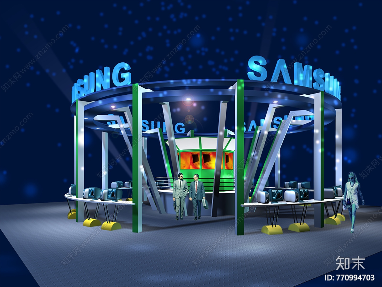 电脑公司展位施工图下载【ID:770994703】