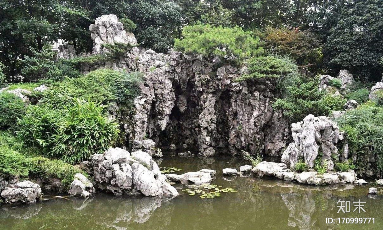 精品人工假山瀑布园林景观CAD施工图下载【ID:170999771】