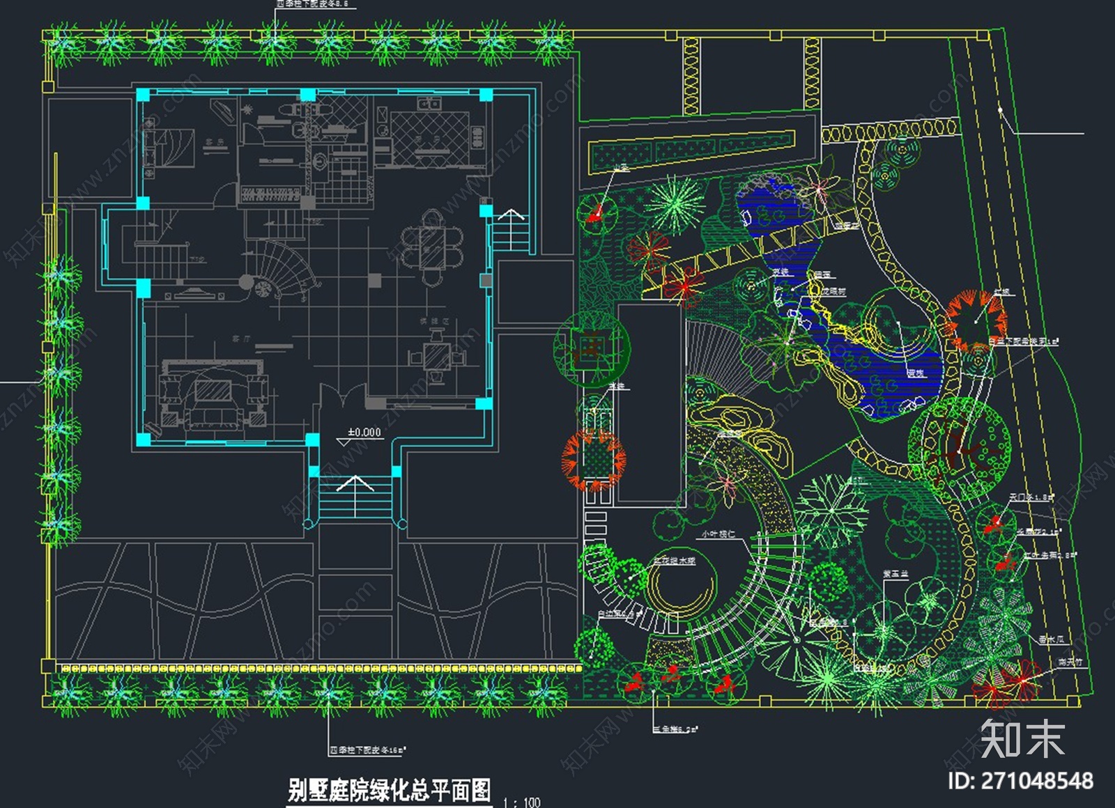 别墅绿化施工图下载【ID:271048548】