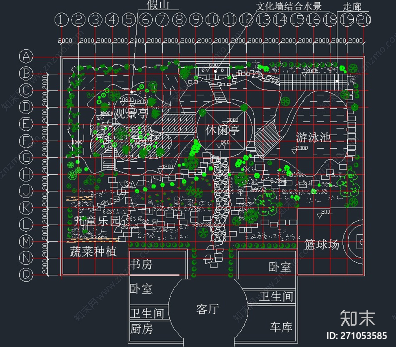 私家花园平面图施工图下载【ID:271053585】