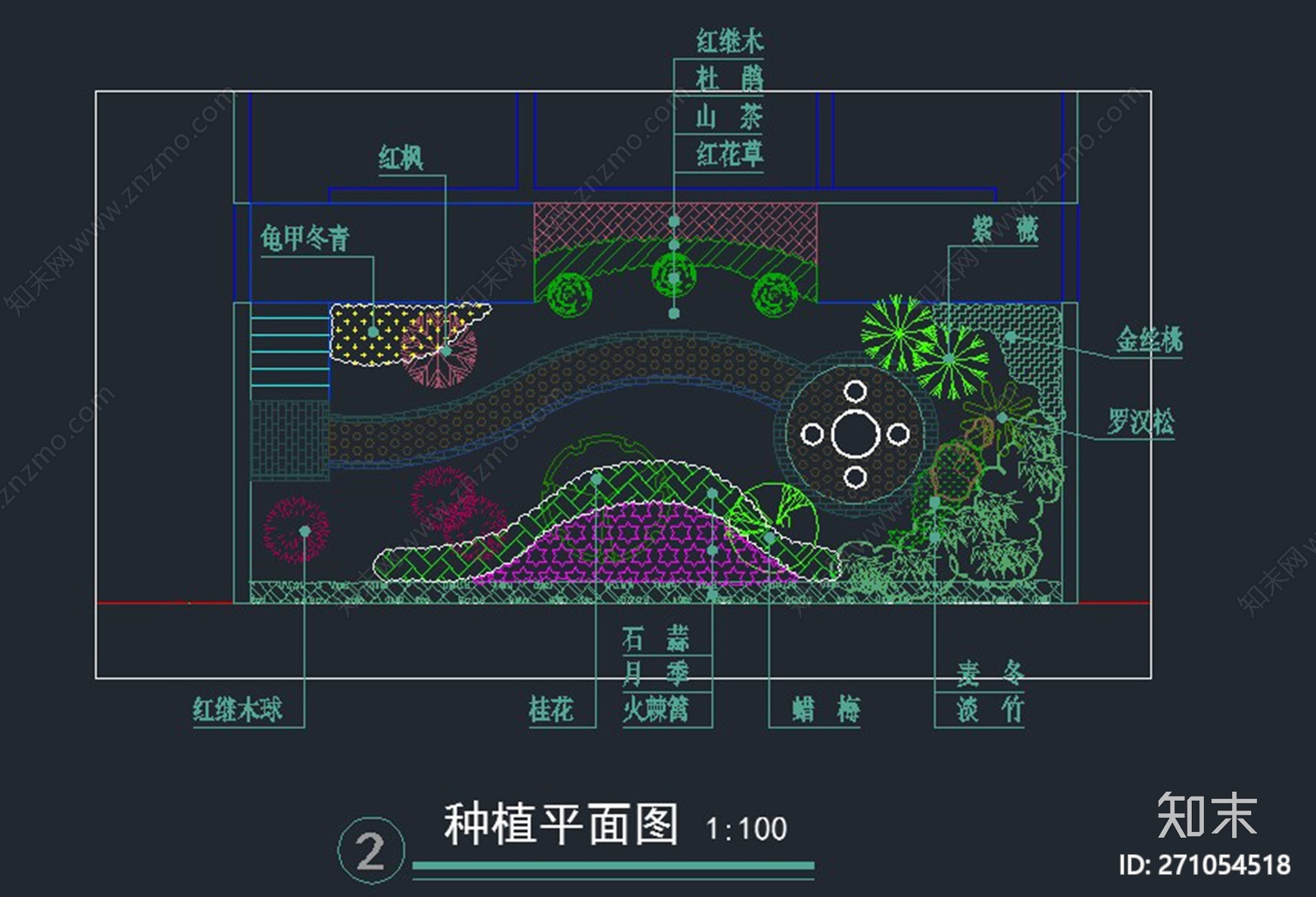 庭院景观设计图纸施工图下载【ID:271054518】
