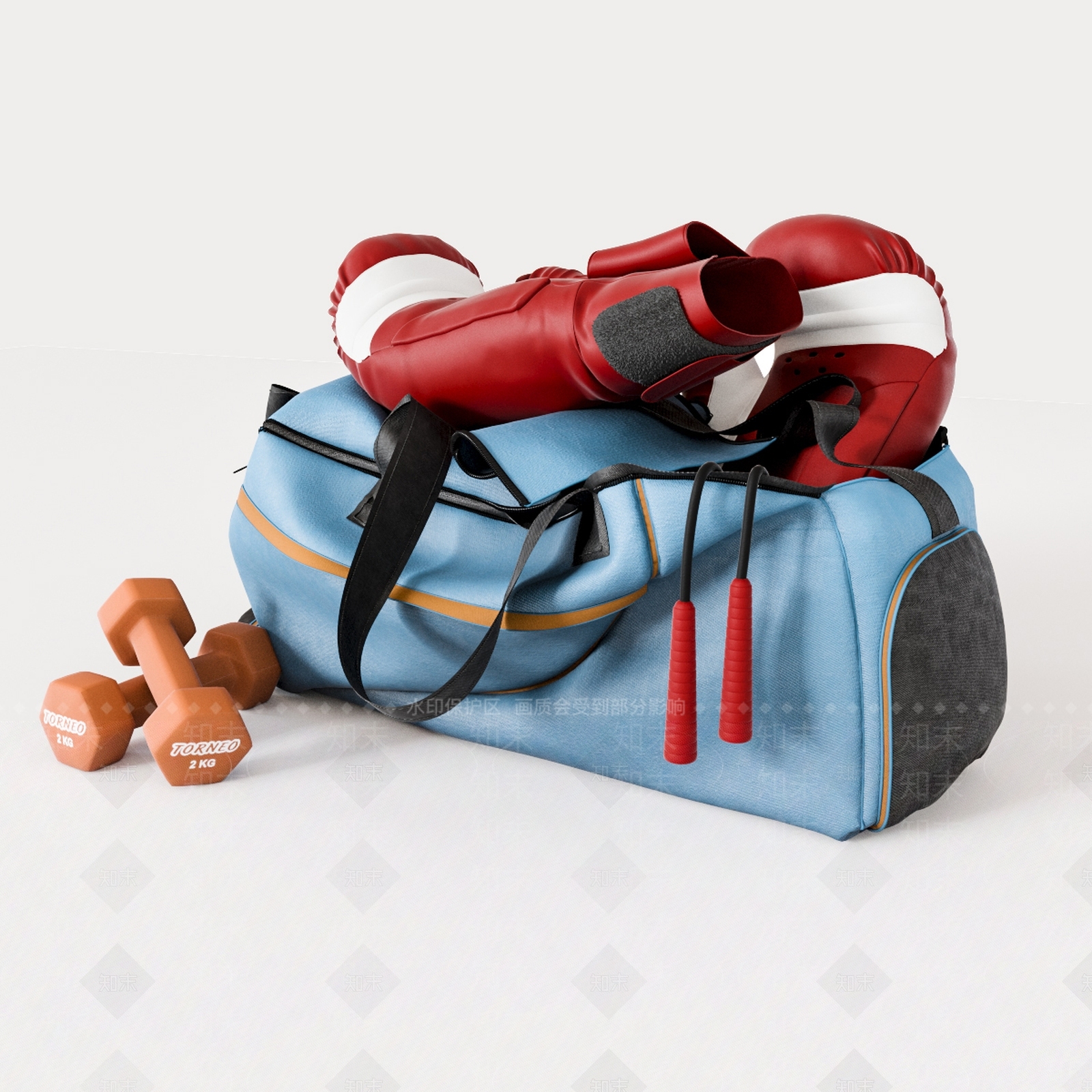 现代拳击手套3D模型下载【ID:971059931】