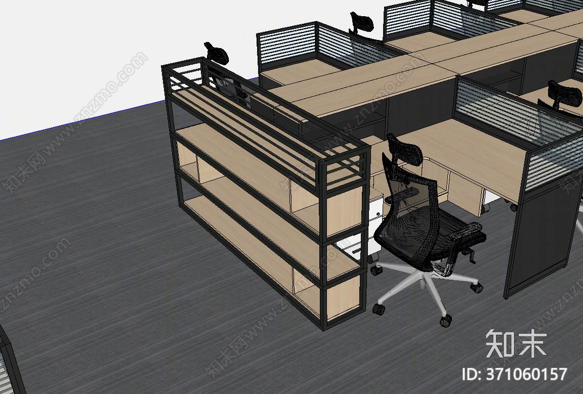 现代风格置物架SU模型下载【ID:371060157】