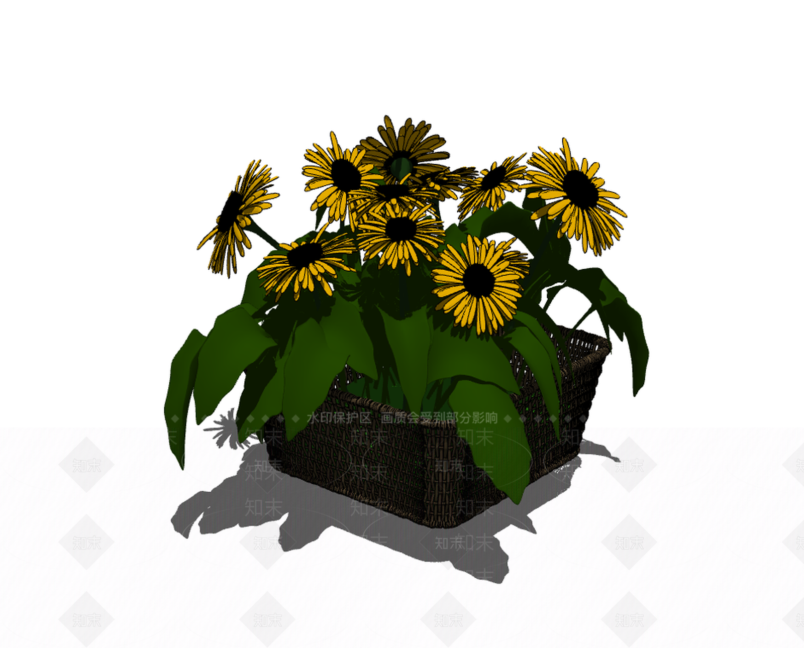 现代风格菊花SU模型下载【ID:171084522】