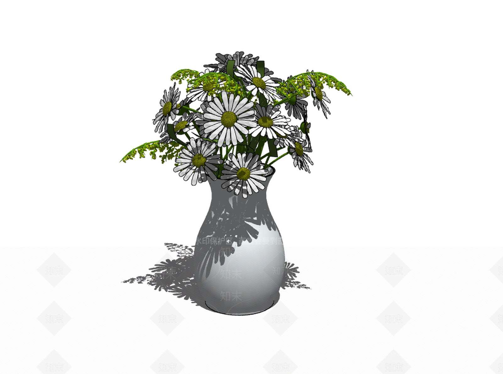 现代风格菊花SU模型下载【ID:171084578】