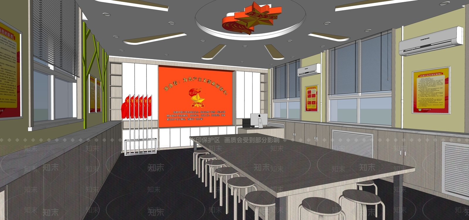 现代学校SU模型下载【ID:571106308】