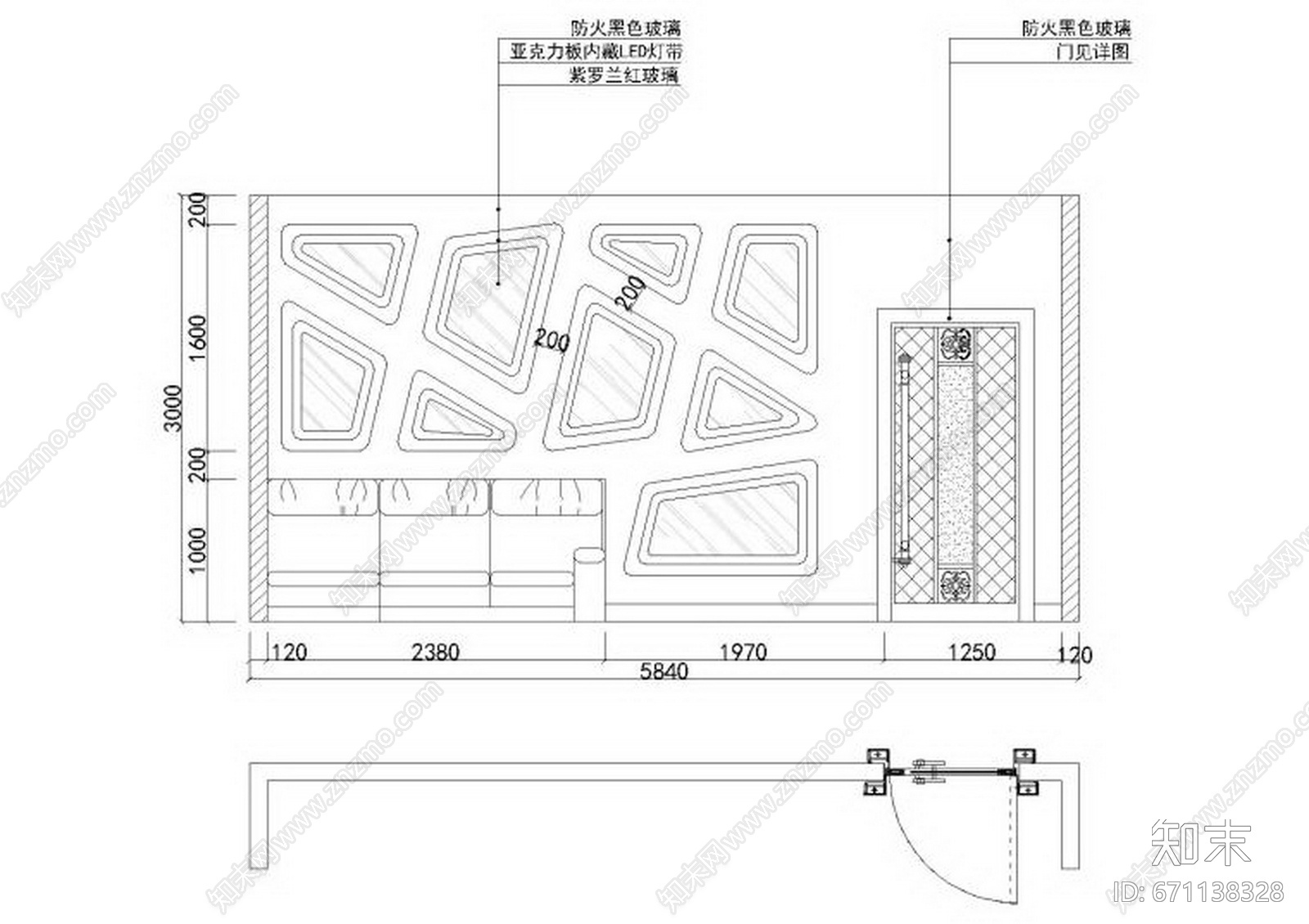 Benoy贝诺-天王星KTV室内装饰设计项目cad施工图下载【ID:671138328】