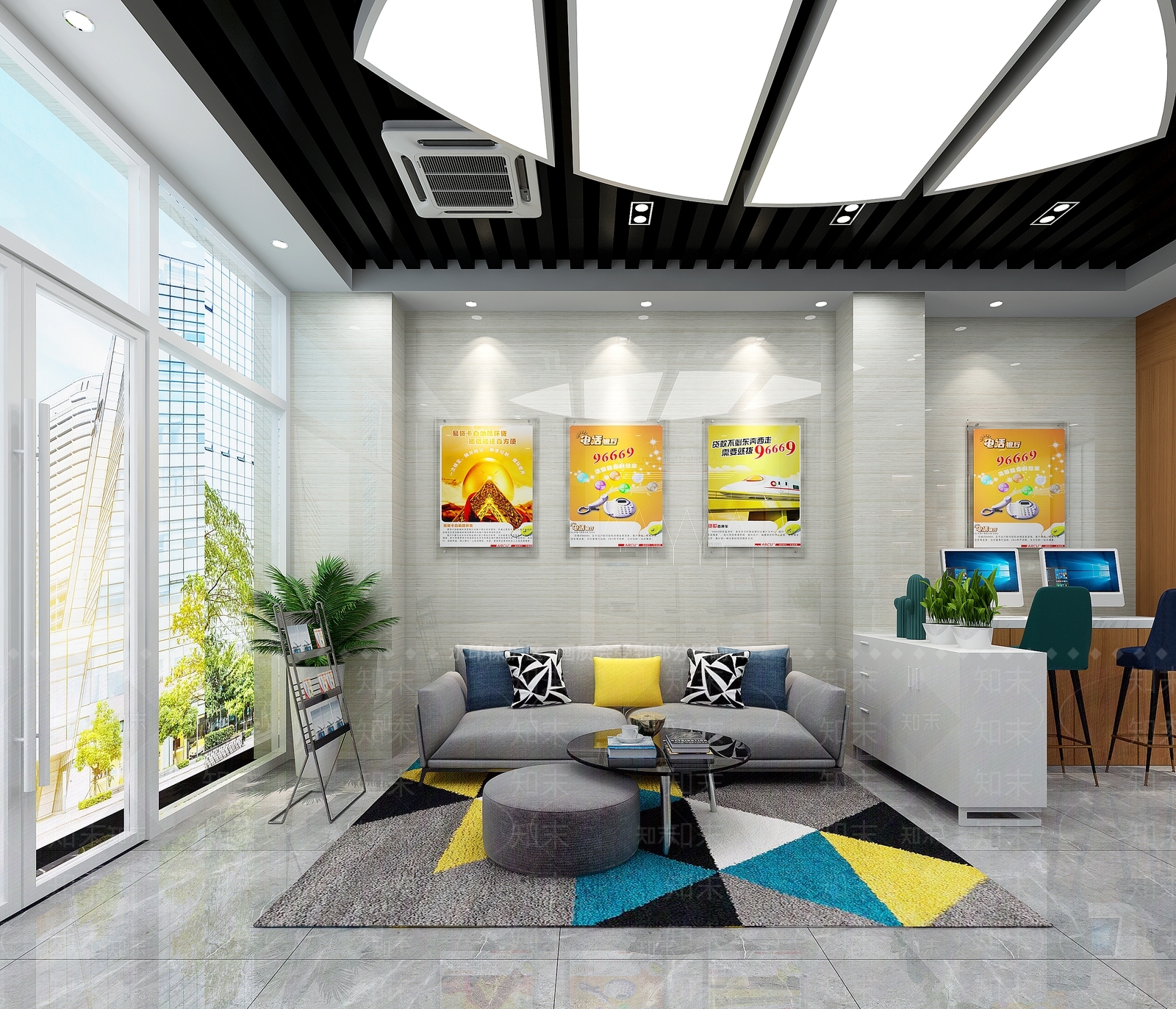 现代银行大厅3D模型下载【ID:271146851】