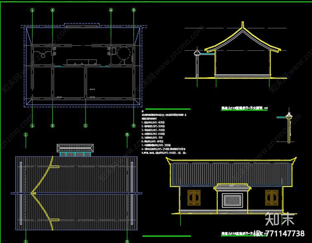 新中式街景建筑施工图下载【ID:771147738】