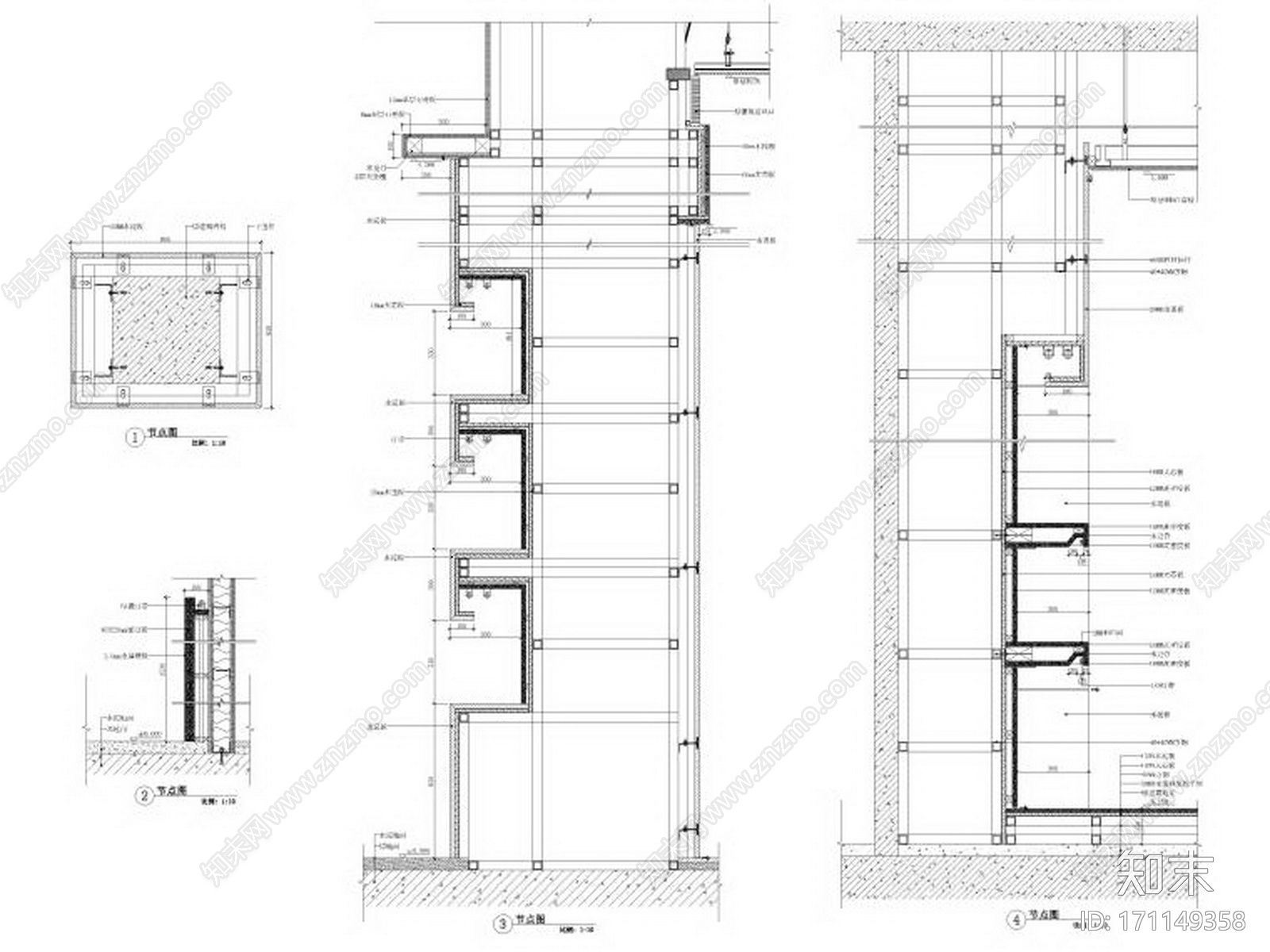 Benoy贝诺-大连现代893㎡中信书店装修cad施工图下载【ID:171149358】