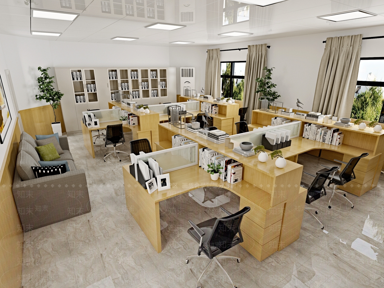 现代学校办公室3D模型下载【ID:771193645】