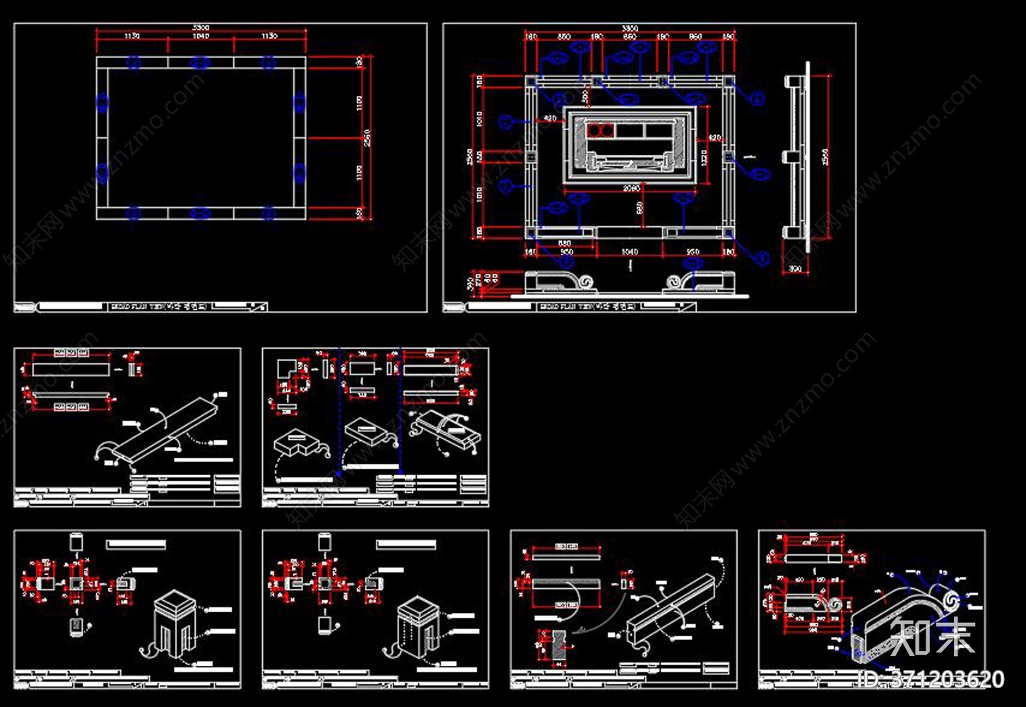 墓碑CAD图纸施工图下载【ID:371203620】