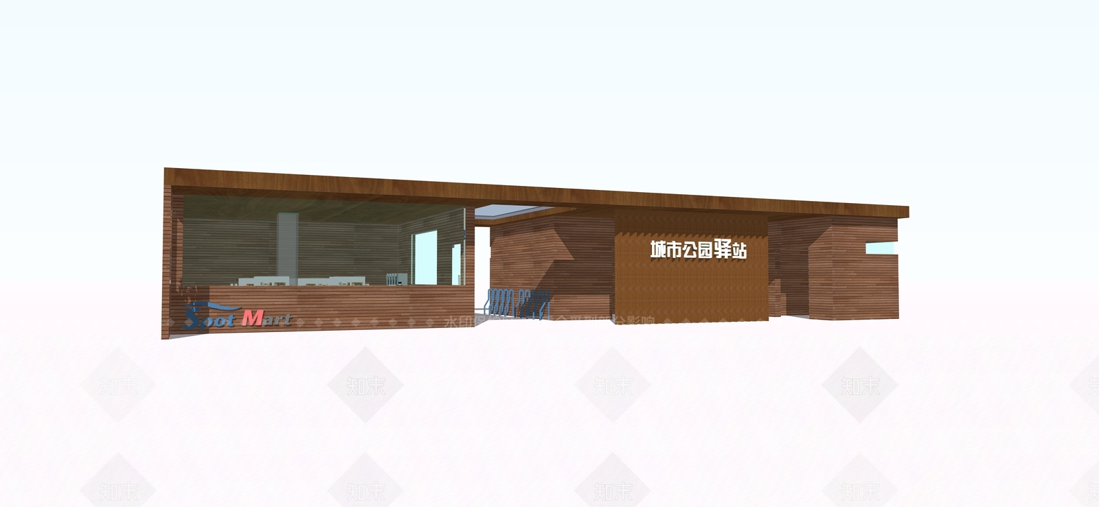 现代风格小公建SU模型下载【ID:371223736】
