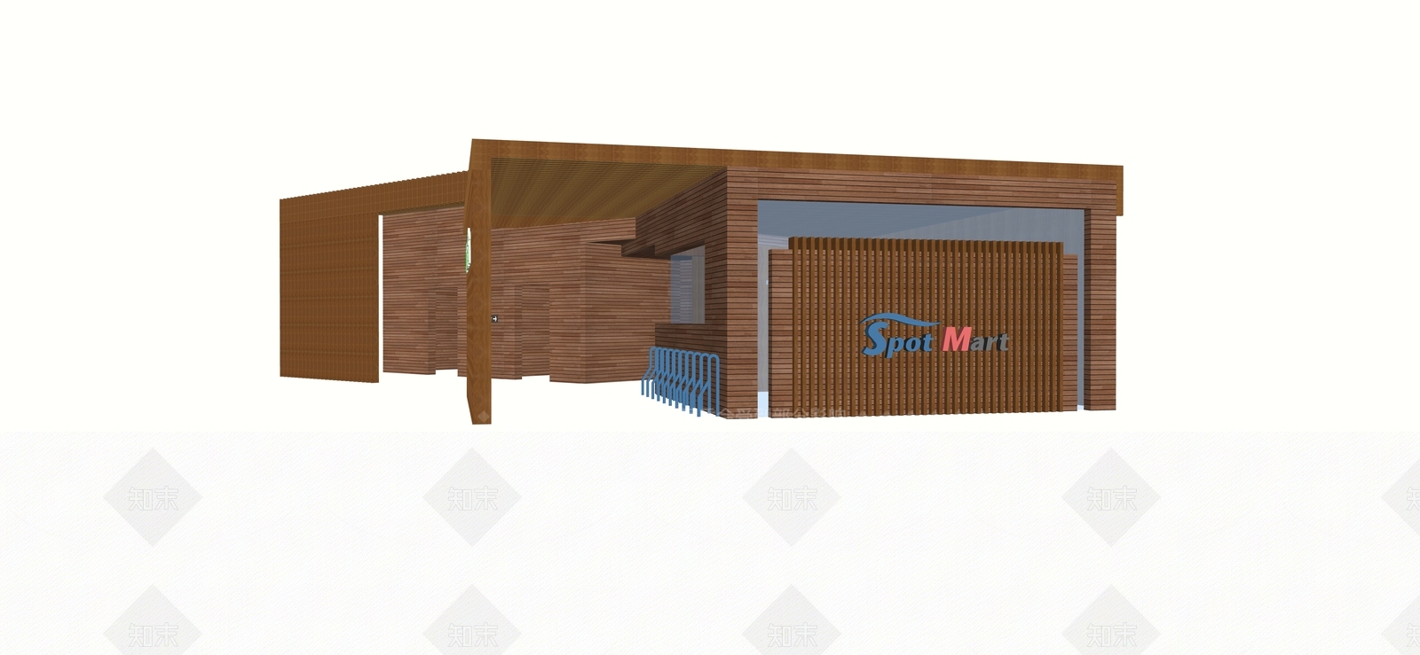 现代风格小公建SU模型下载【ID:371225758】