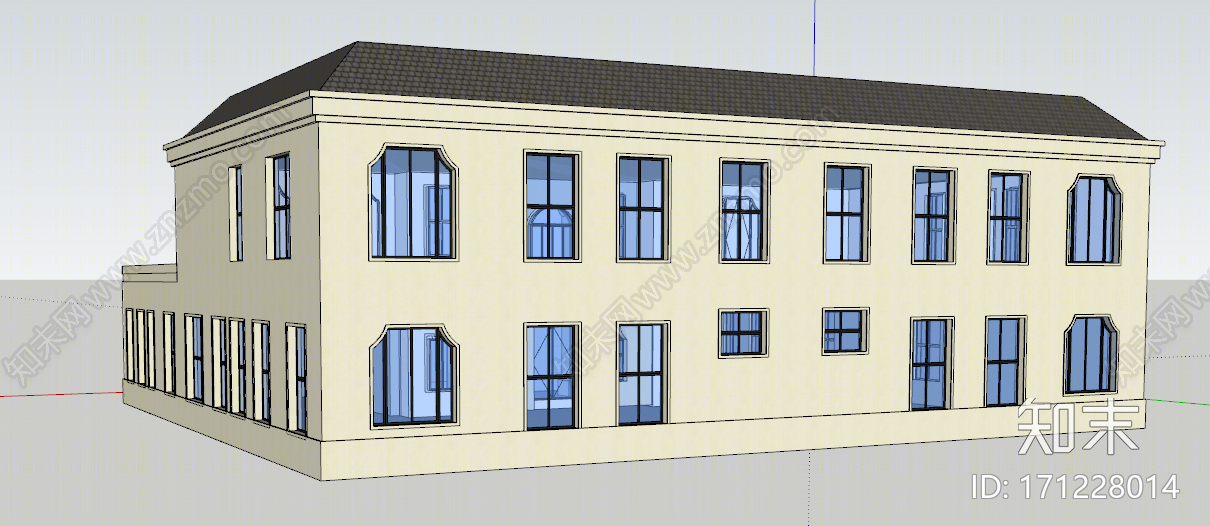 欧式乡村民房SU模型下载【ID:171228014】