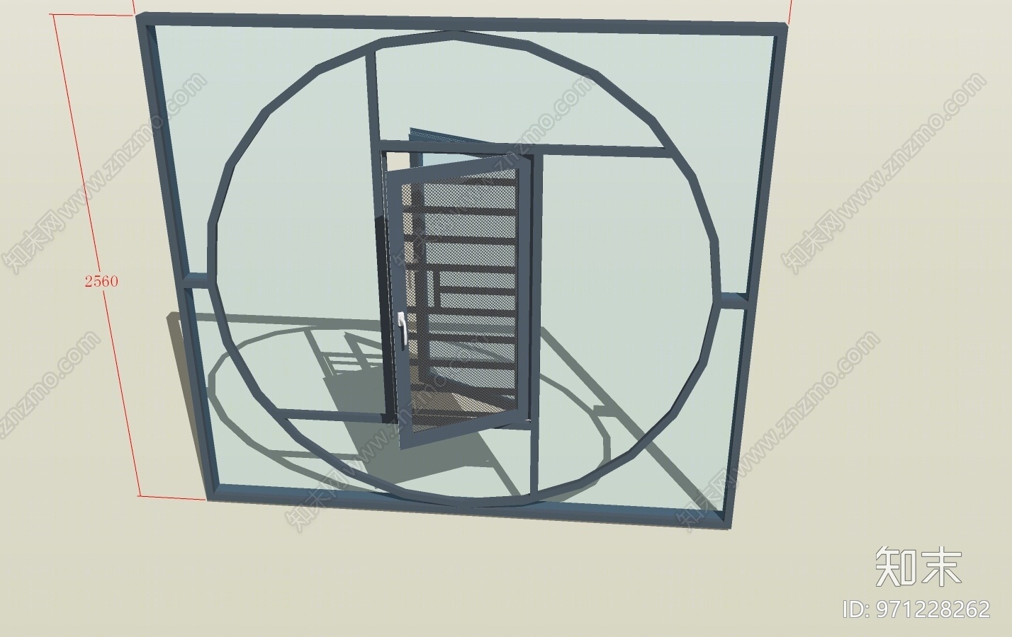 现代风格平开窗SU模型下载【ID:971228262】