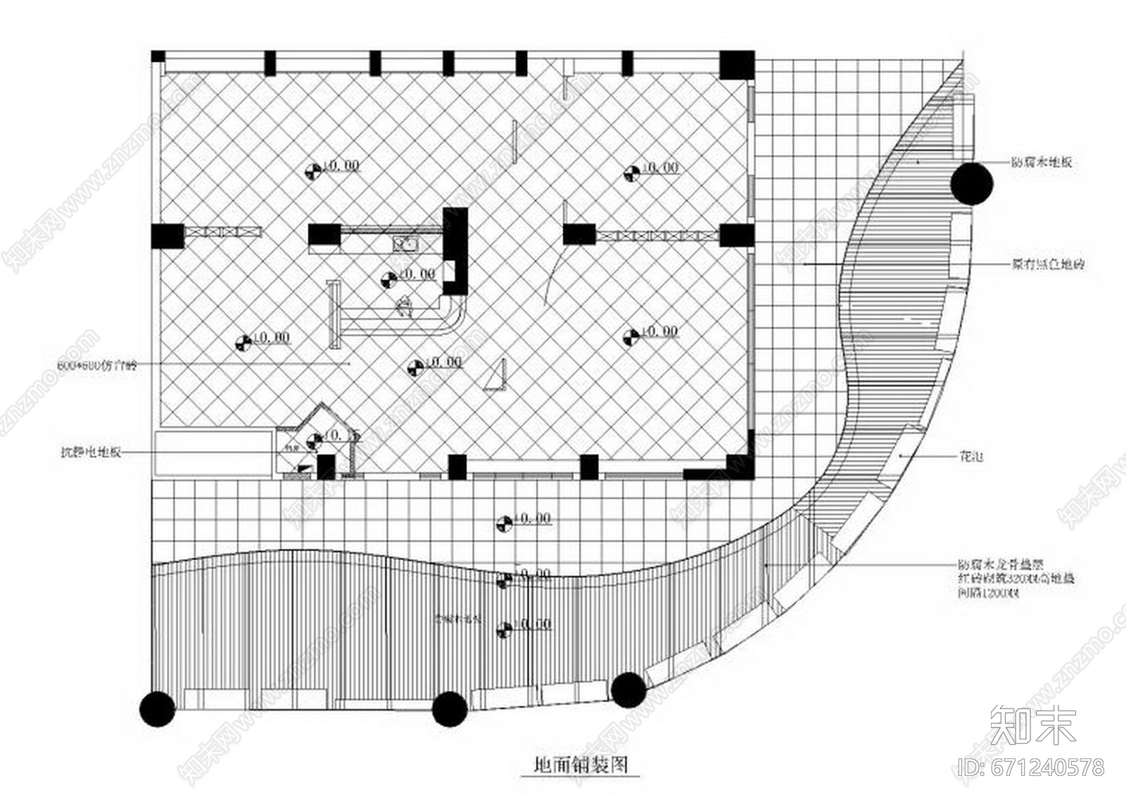 HSD琚宾-工业化LOFT风格网吧网咖cad施工图下载【ID:671240578】