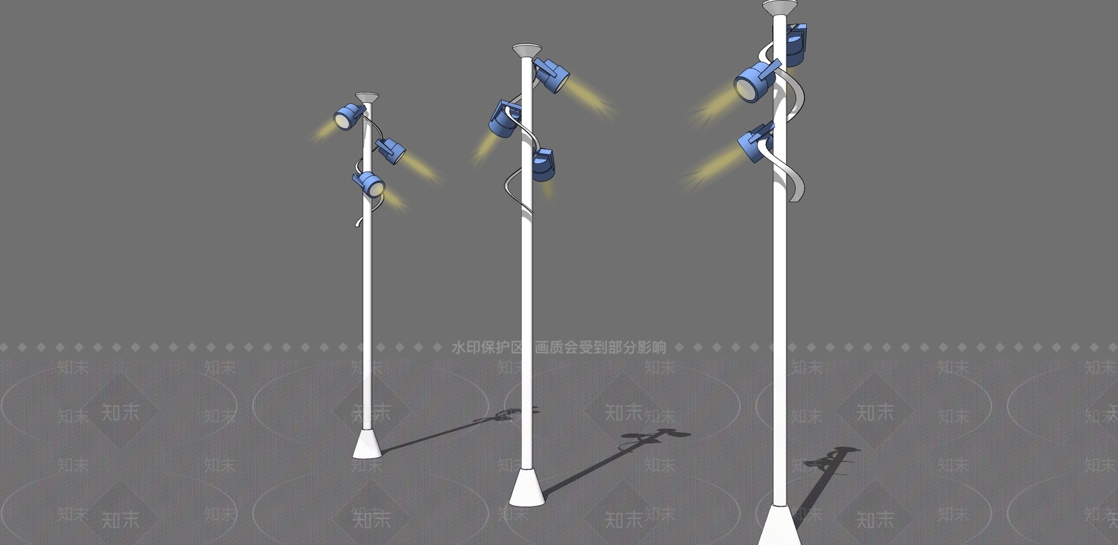 现代风格户外灯SU模型下载【ID:471256707】