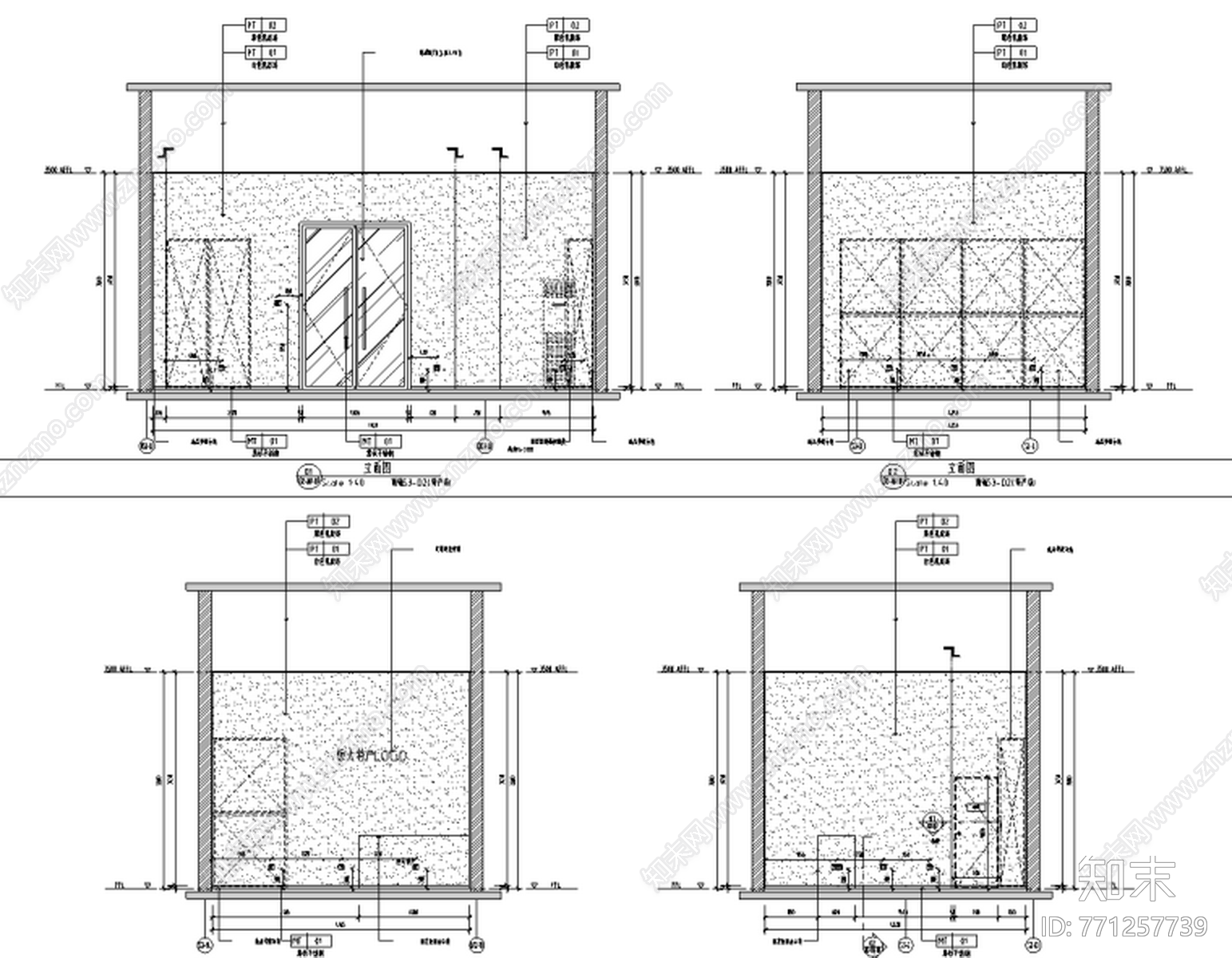 Benoy贝诺-街边商铺特产店装修设计cad施工图下载【ID:771257739】