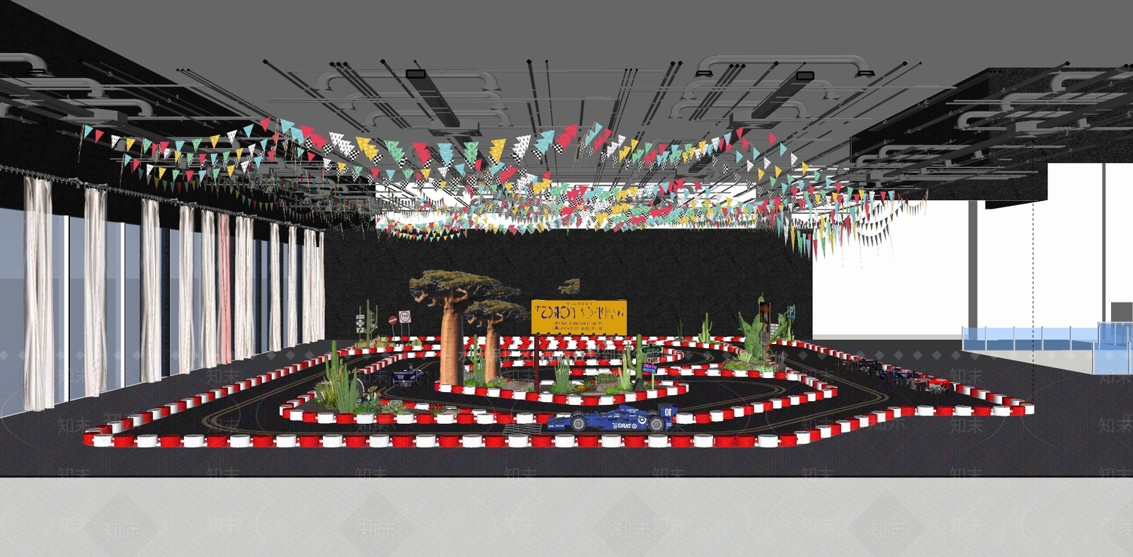 现代风格赛道SU模型下载【ID:571266815】