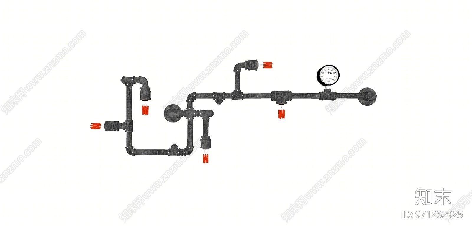 现代风格管道SU模型下载【ID:971282925】