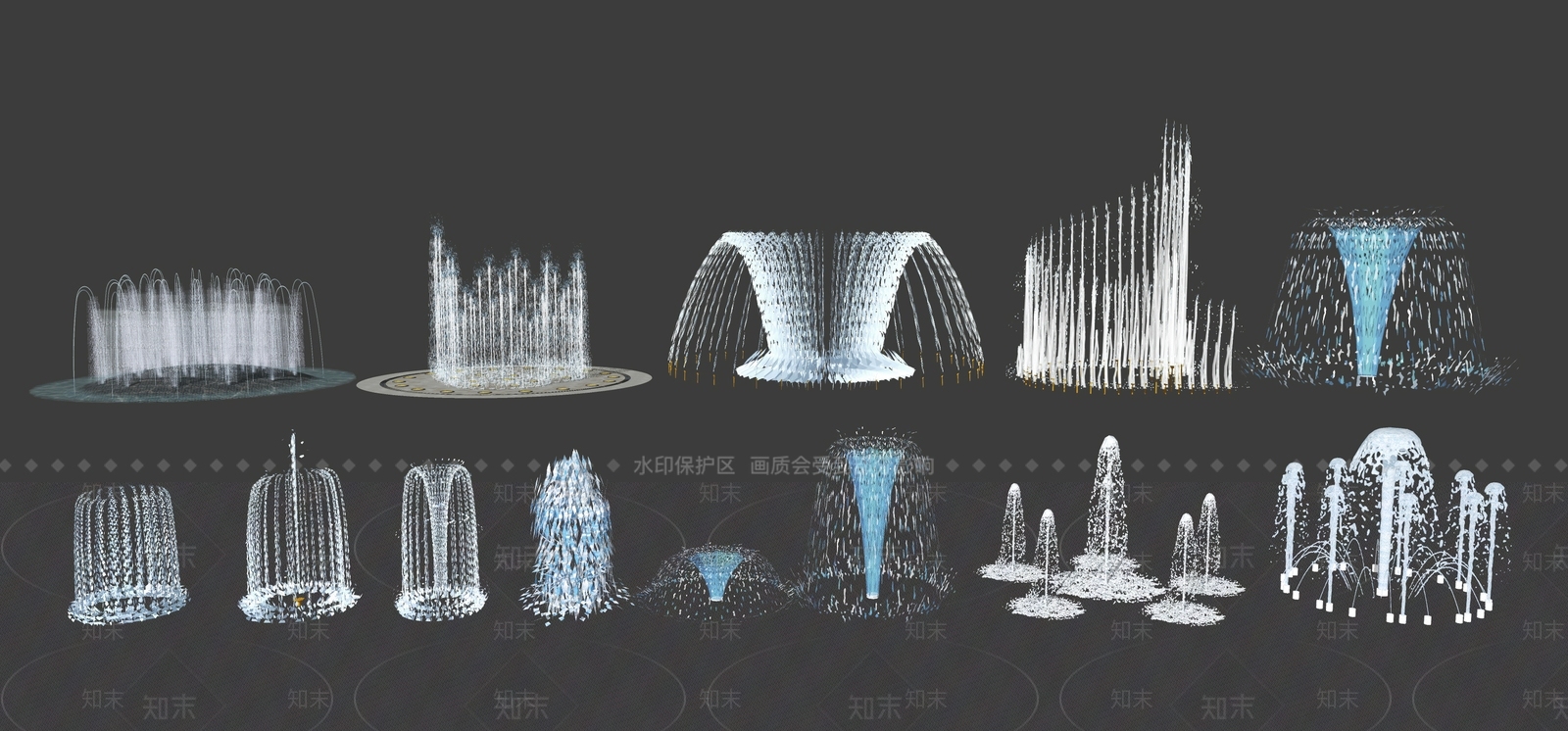 喷泉SU模型精品下载_SketchUp模型_知末网