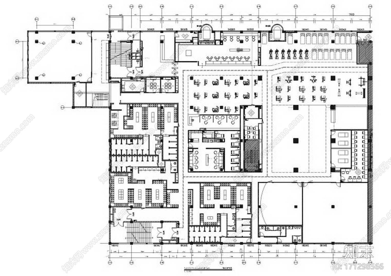 HBA-南阳我爱运动健身中心cad施工图下载【ID:171298566】