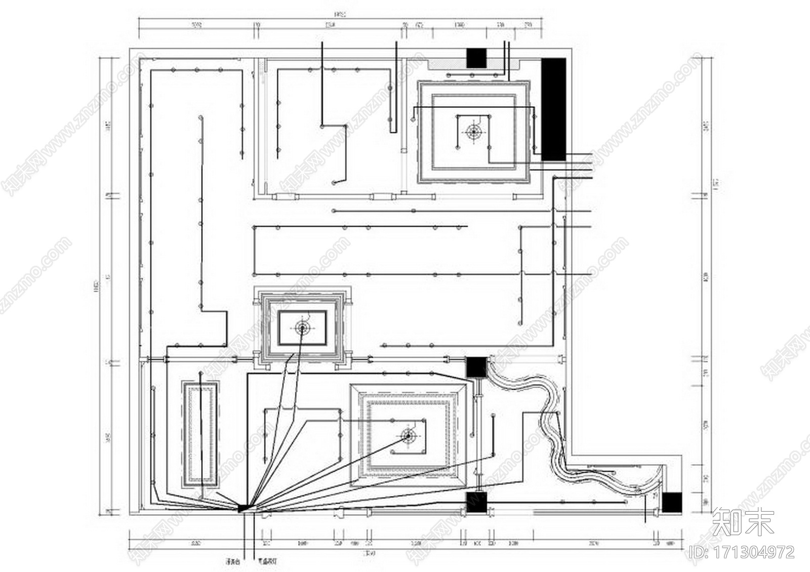 Benoy贝诺-凯乐福家具展厅上渡店cad施工图下载【ID:171304972】