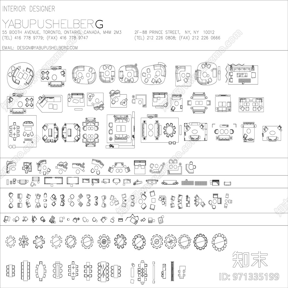 Yabu雅布家具平立面cad施工图下载【ID:971335199】