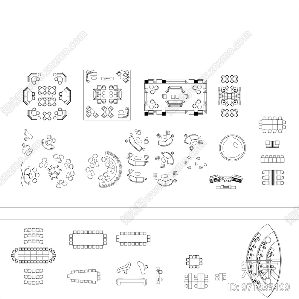 Yabu雅布家具平立面cad施工图下载【ID:971335199】