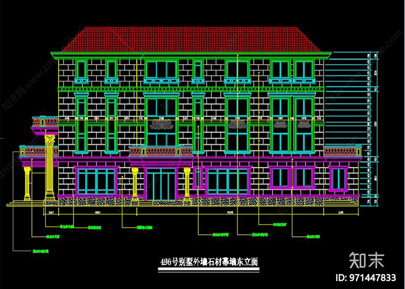 简欧别墅cad施工图下载【ID:971447833】