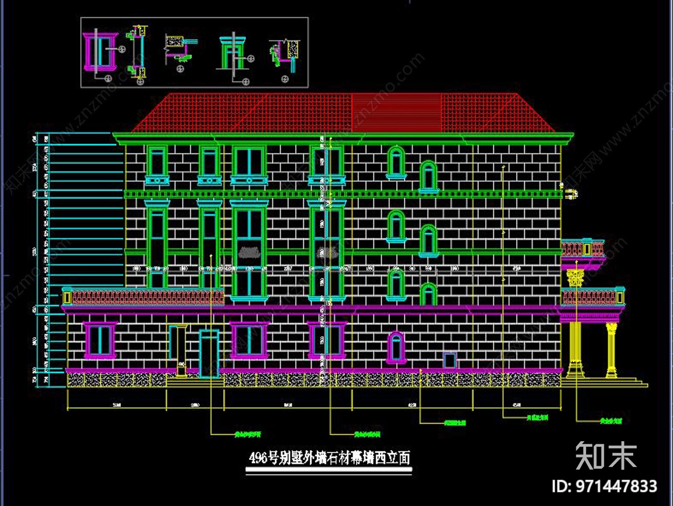 简欧别墅cad施工图下载【ID:971447833】