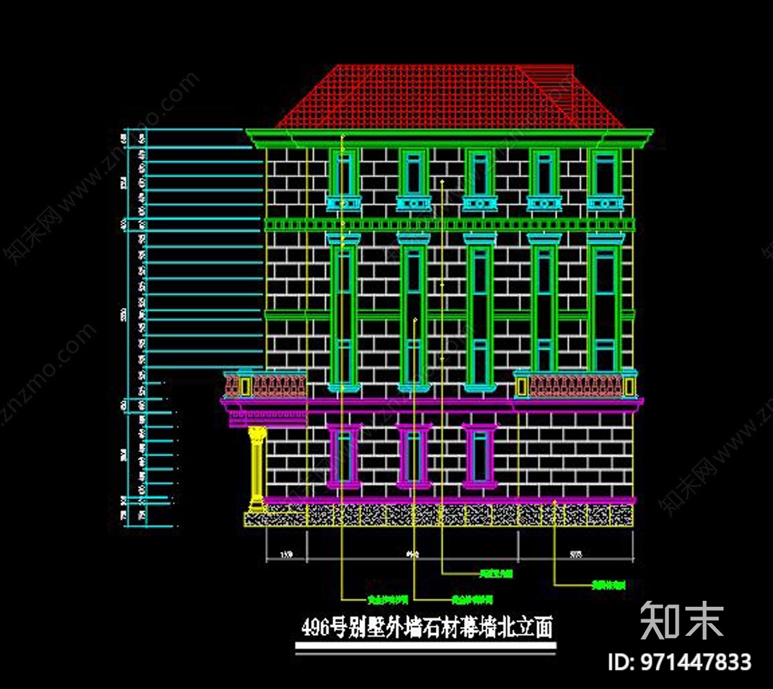 简欧别墅cad施工图下载【ID:971447833】