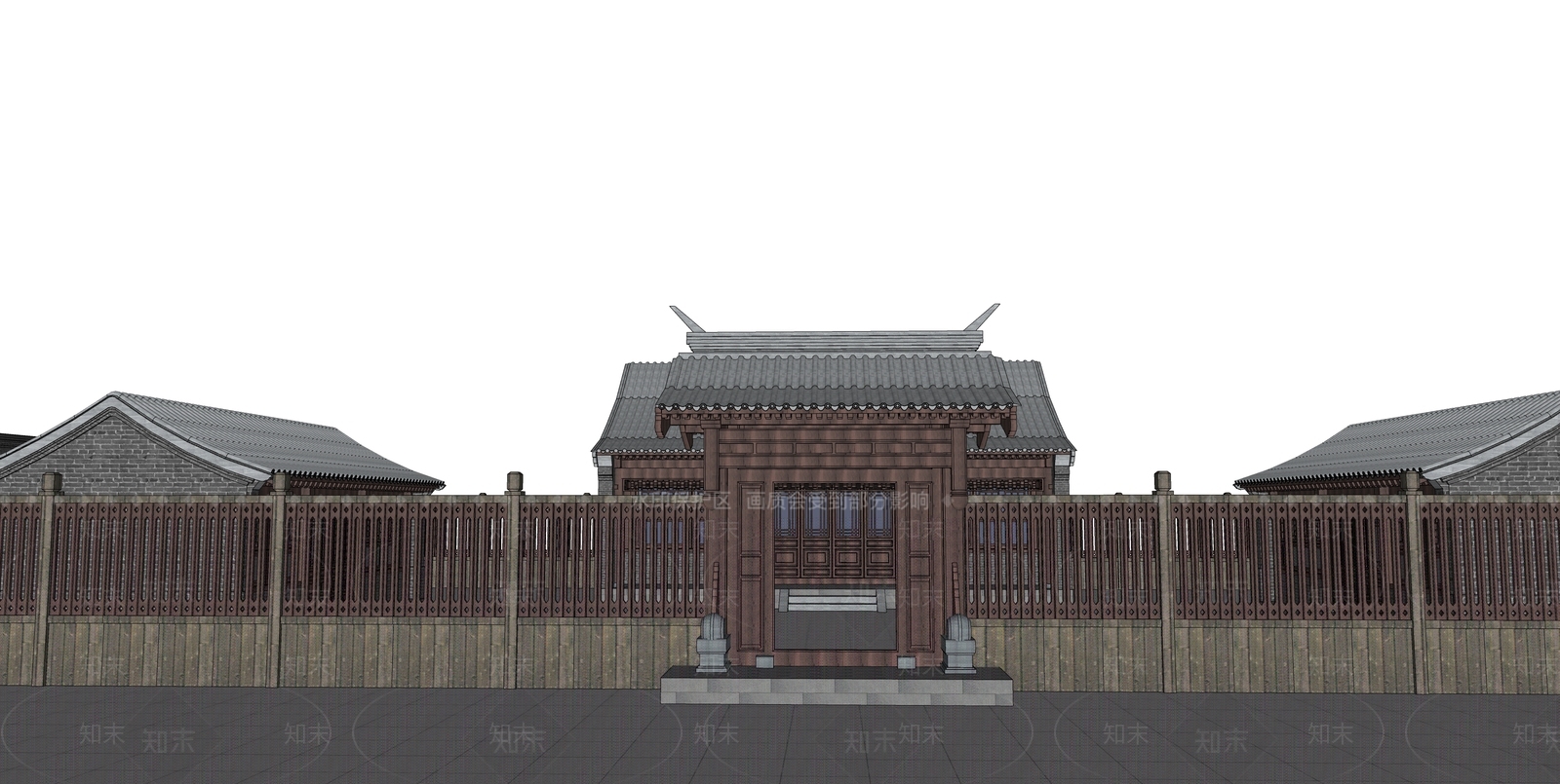 中式风格牌坊SU模型下载【ID:371450457】