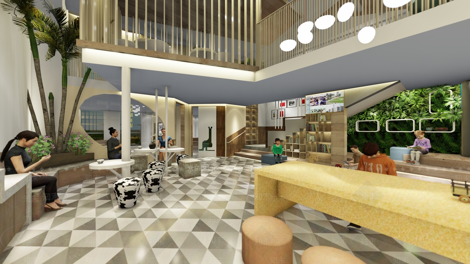 现代风格学校SU模型下载【ID:571455324】