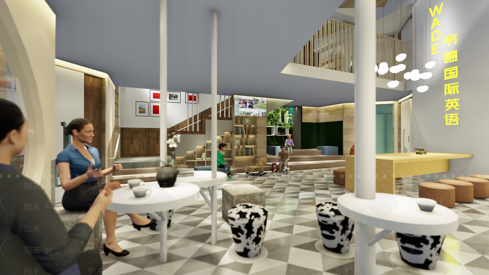 现代风格学校SU模型下载【ID:571455324】