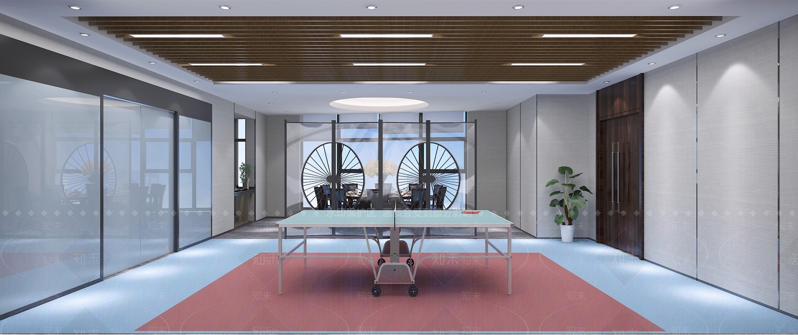 现代风格活动区3D模型下载【ID:971476930】