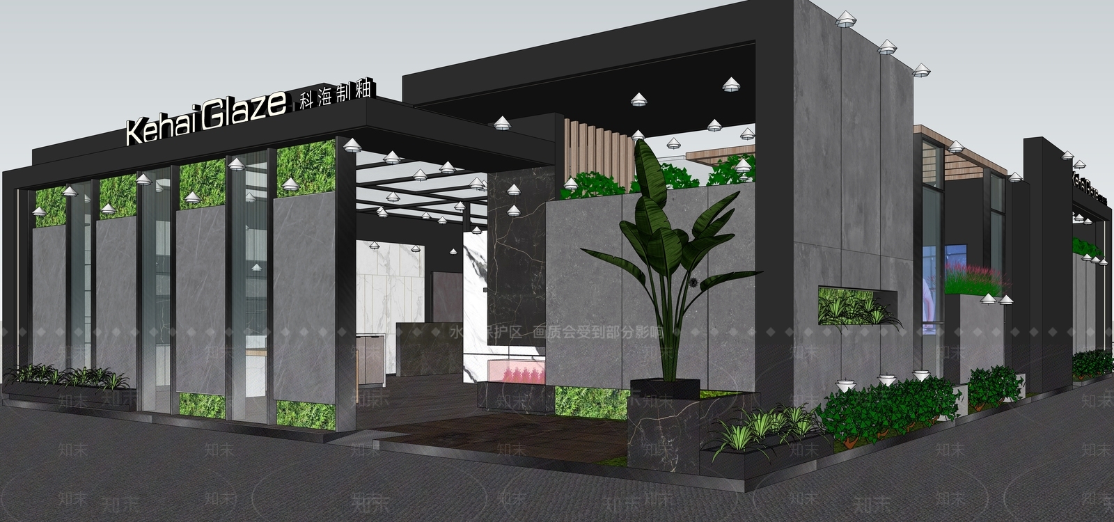 现代风格其他展厅SU模型下载【ID:271491983】