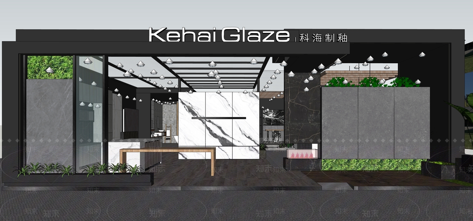 现代风格其他展厅SU模型下载【ID:271491983】