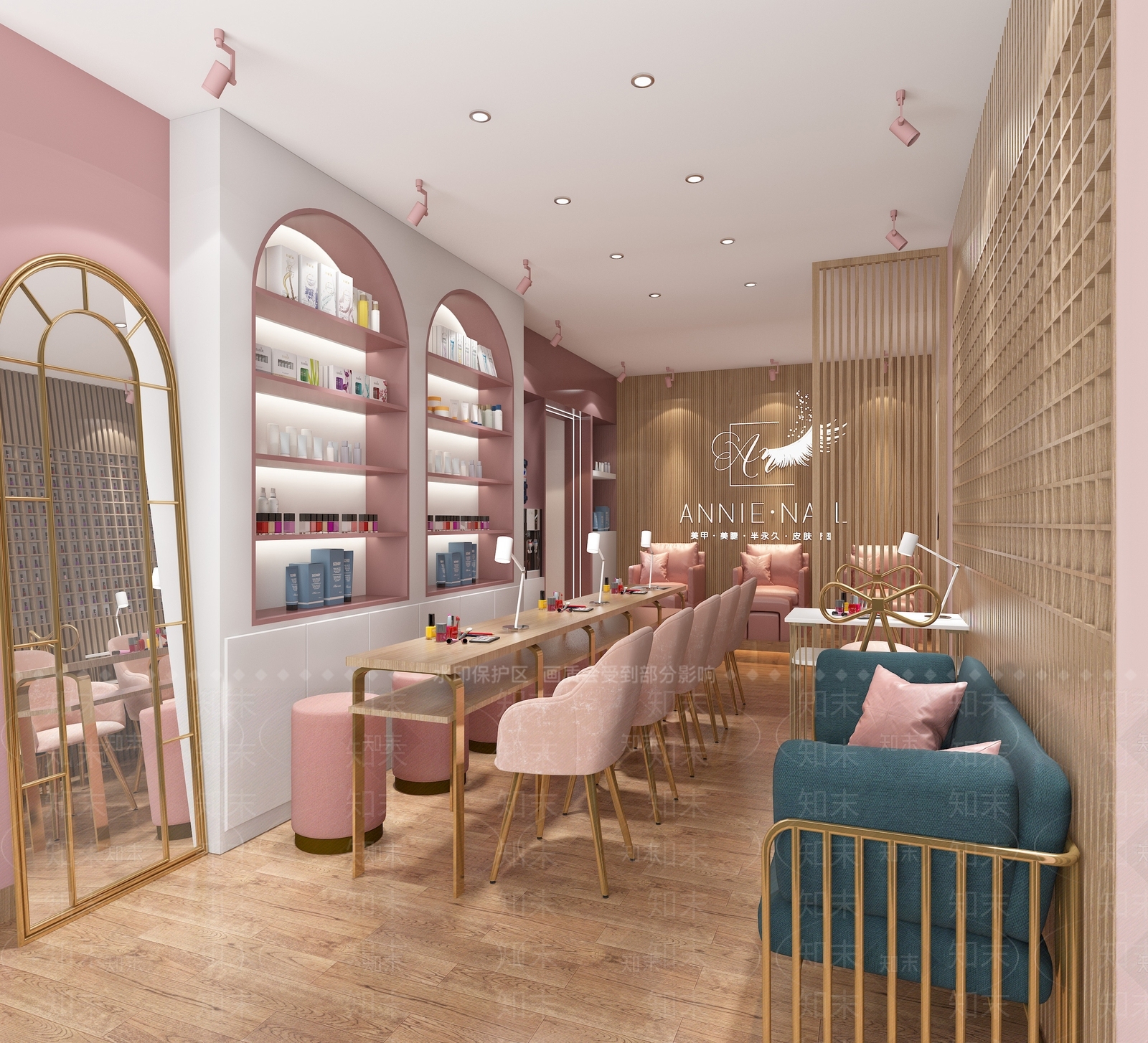 北欧美甲店3D模型下载【ID:971496557】