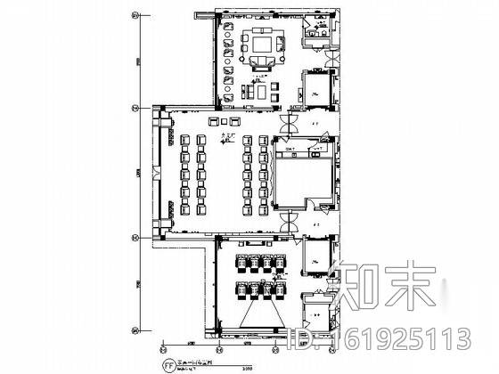 [苏州]高端雅致会议酒店接待区装修施工图cad施工图下载【ID:161925113】