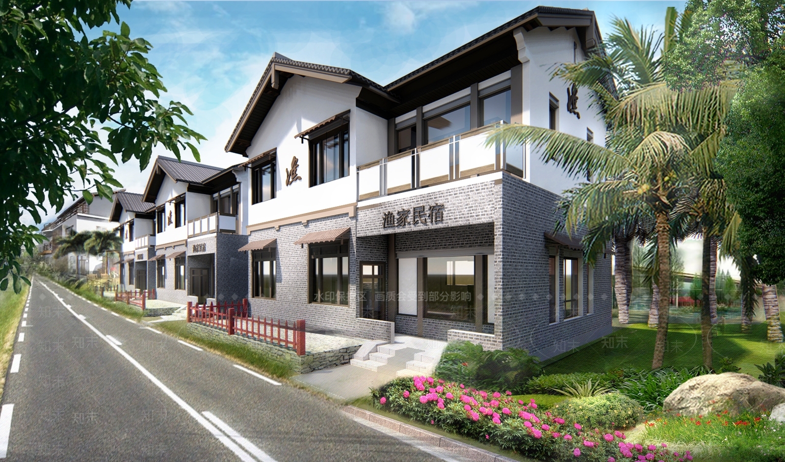新中式风格乡村民房SU模型下载【ID:171515094】