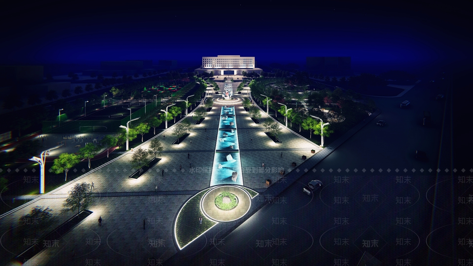现代风格公园景观SU模型下载【ID:571553737】