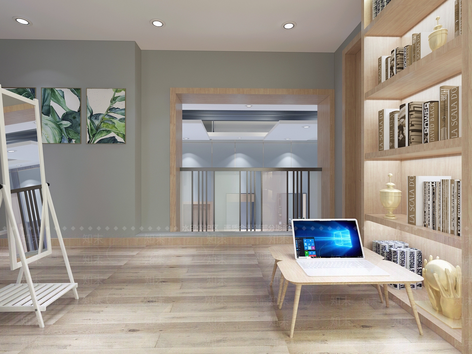 工业风理发店3D模型下载【ID:971556563】
