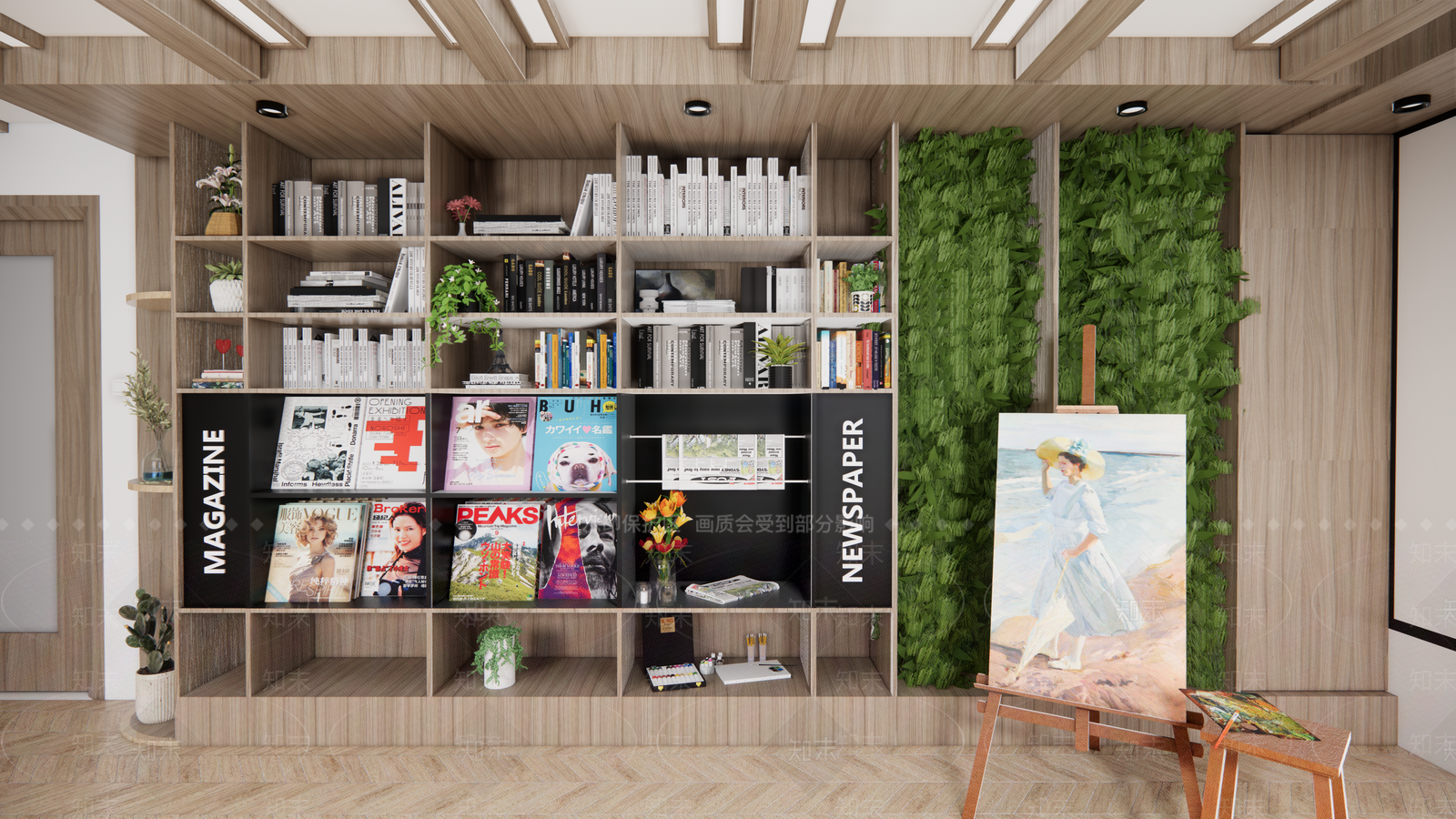 现代风格书店SU模型下载【ID:671558406】