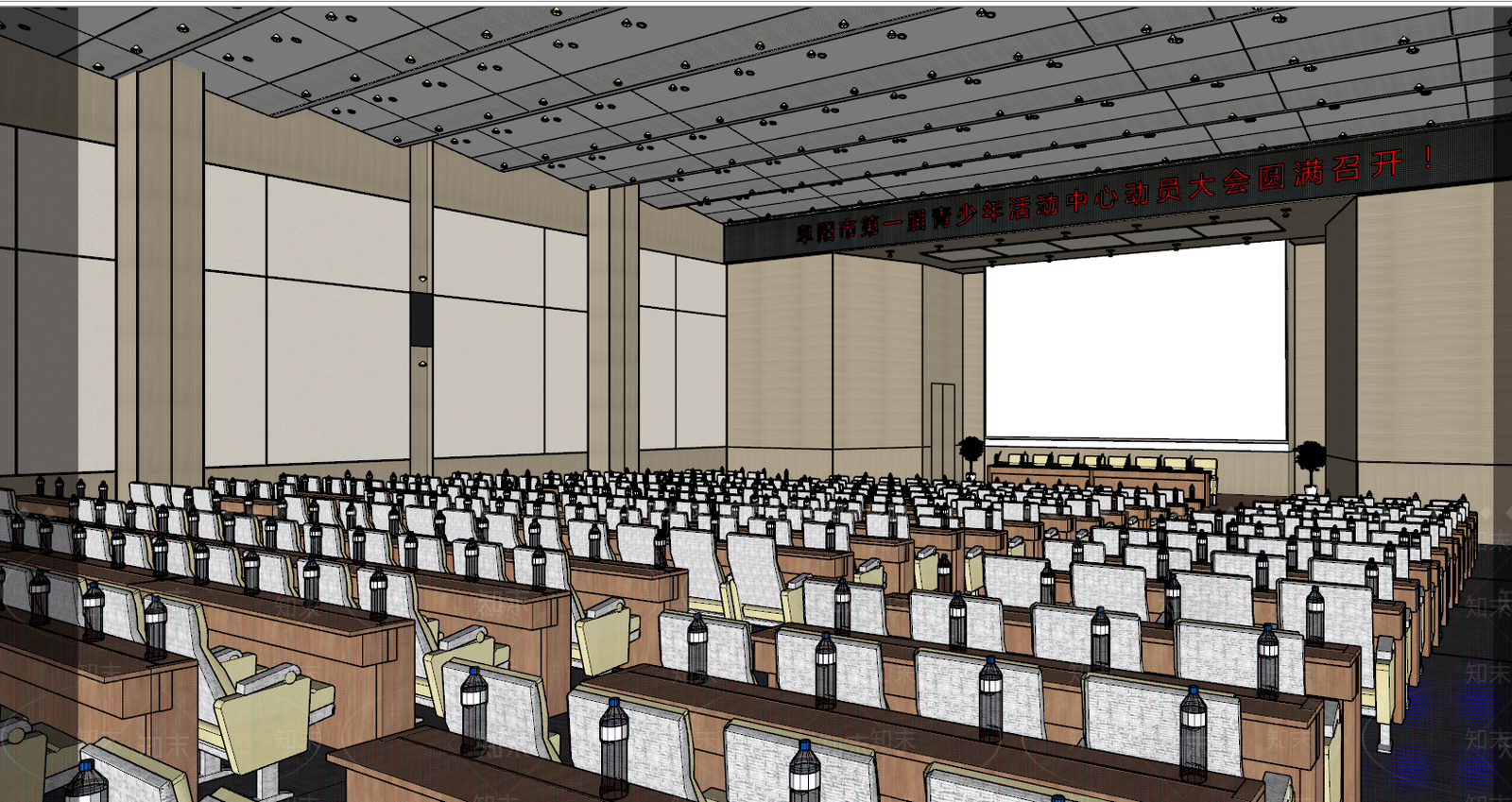 现代风格学校SU模型下载【ID:571562372】