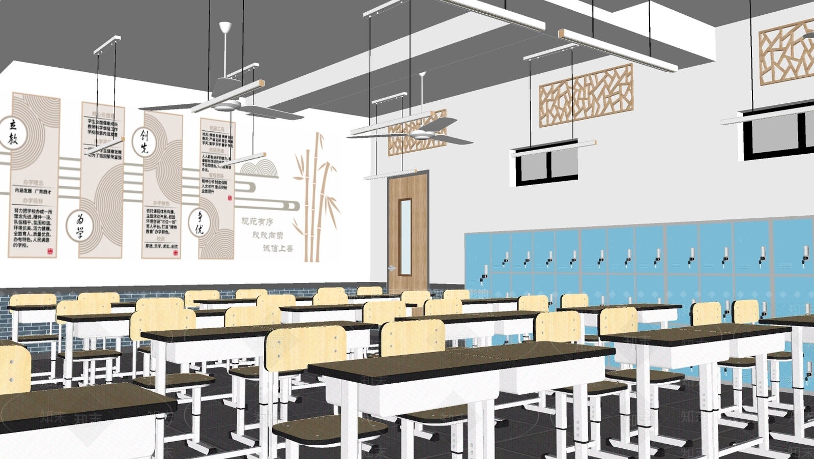 现代风格学校SU模型下载【ID:571607386】
