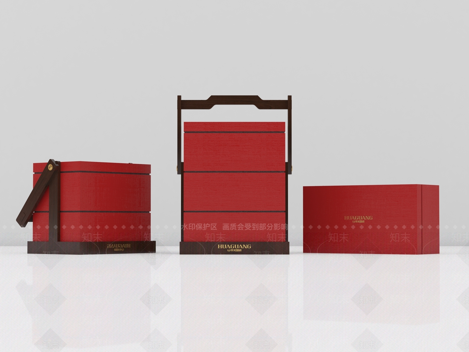 中式礼品盒摆件3D模型下载【ID:971614125】