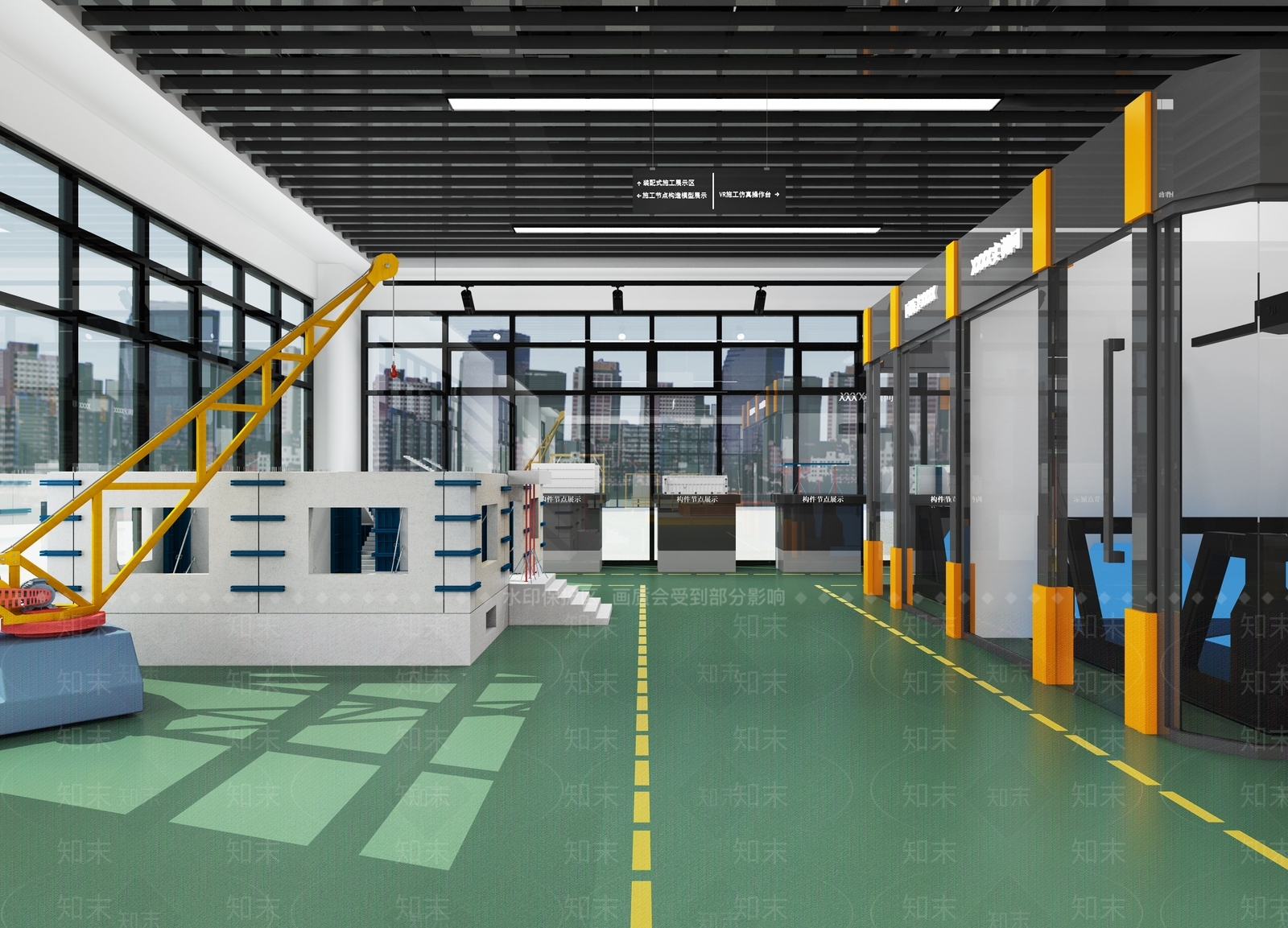 现代机械展厅3D模型下载【ID:271668646】